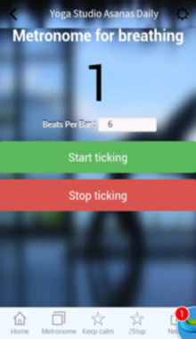 Yoga breathing count