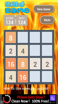 Settings of Musical 2048 game classic mobile game 
