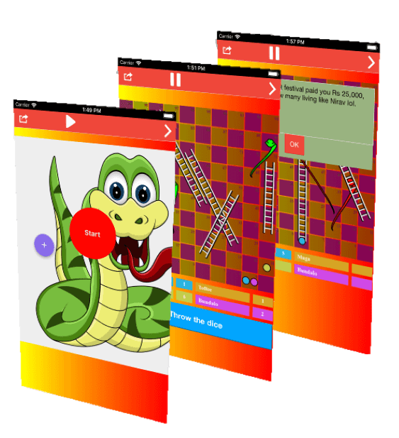 snakes 'n ladders on mobile